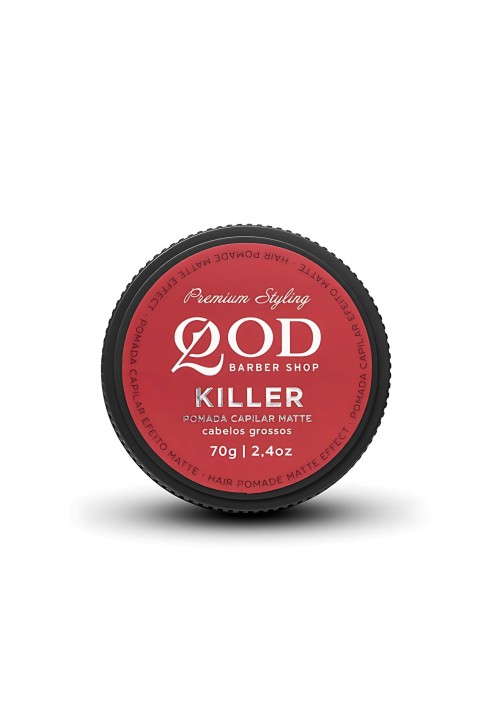 Pomada Modeladora QOD Killer Efeito Matte Fixação Alta 70g — QOD BARBER SHOP