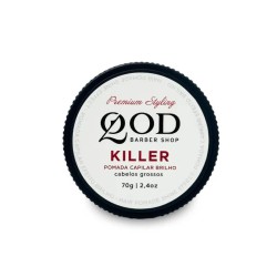 Pomada Modeladora QOD Killer 70g - Fixação Forte Efeito Brilho Pomada Modeladora QOD Killer 70g - Fixação Forte Efeito Brilho