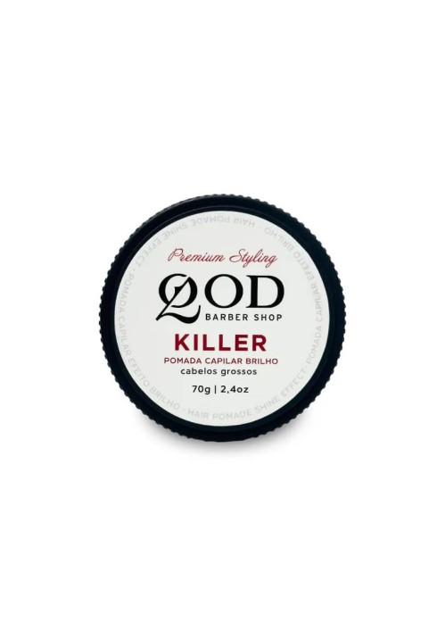 Pomada Modeladora QOD Killer 70g - Fixação Forte Efeito Brilho — QOD BARBER SHOP