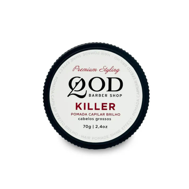 Pomada Modeladora QOD Killer 70g - Fixação Forte Efeito Brilho — QOD BARBER SHOP