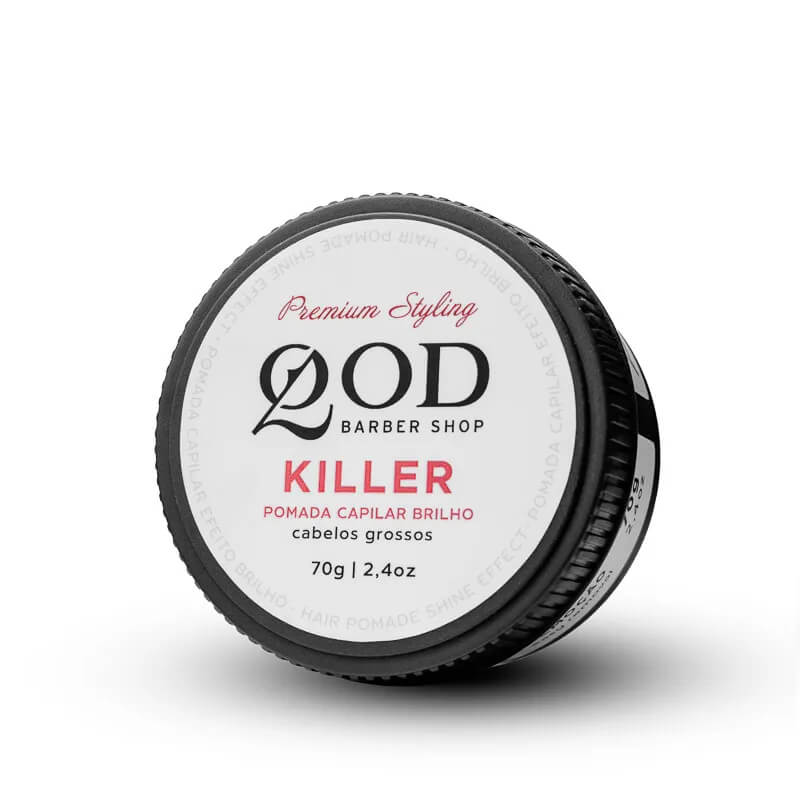 Pomada Modeladora QOD Killer 70g - Fixação Forte Efeito Brilho — QOD BARBER SHOP