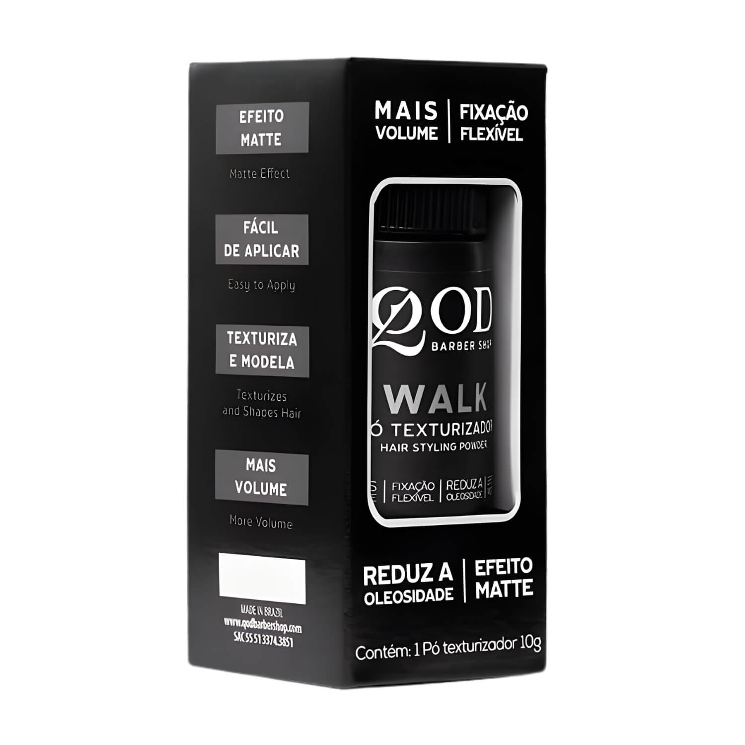Pó Texturizador Capilar QOD Walk Efeito Matte 10g — QOD BARBER SHOP