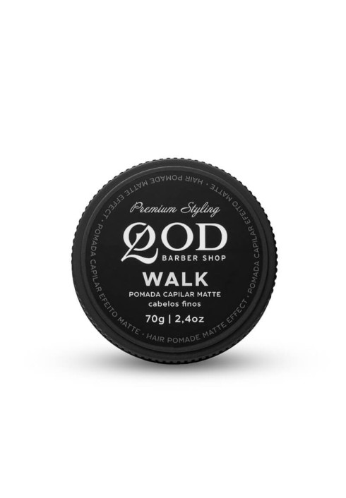 Pomada Modeladora para Cabelo QOD Walk Matte Fixação Média 70g — QOD BARBER SHOP