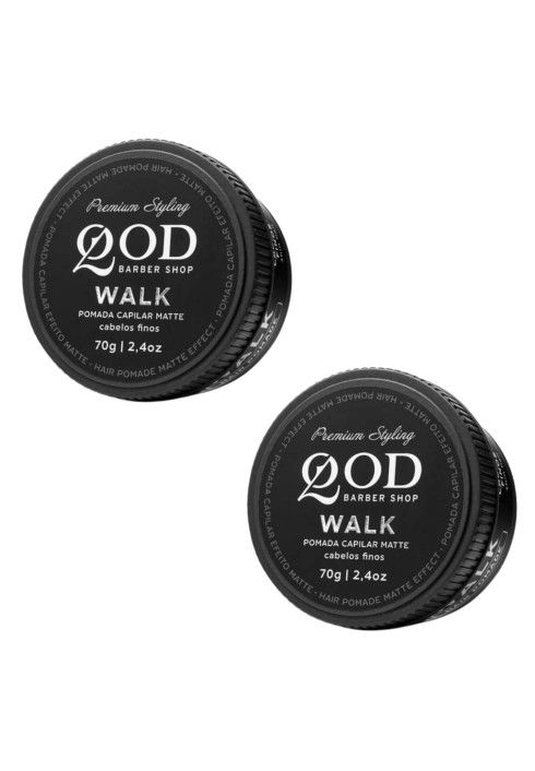 Kit 2 Unidades: Pomada QOD Walk Matte Fixação Média (2x 70g) — QOD BARBER SHOP