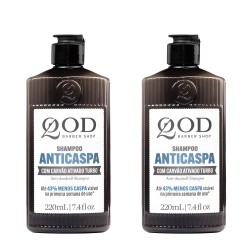 Kit 2 Unidades: Shampoo QOD Anticaspa Carvão Ativado Turbo (2x 220ml) Kit 2 Unidades: Shampoo QOD Anticaspa Carvão Ativado Turbo (2x 220ml)