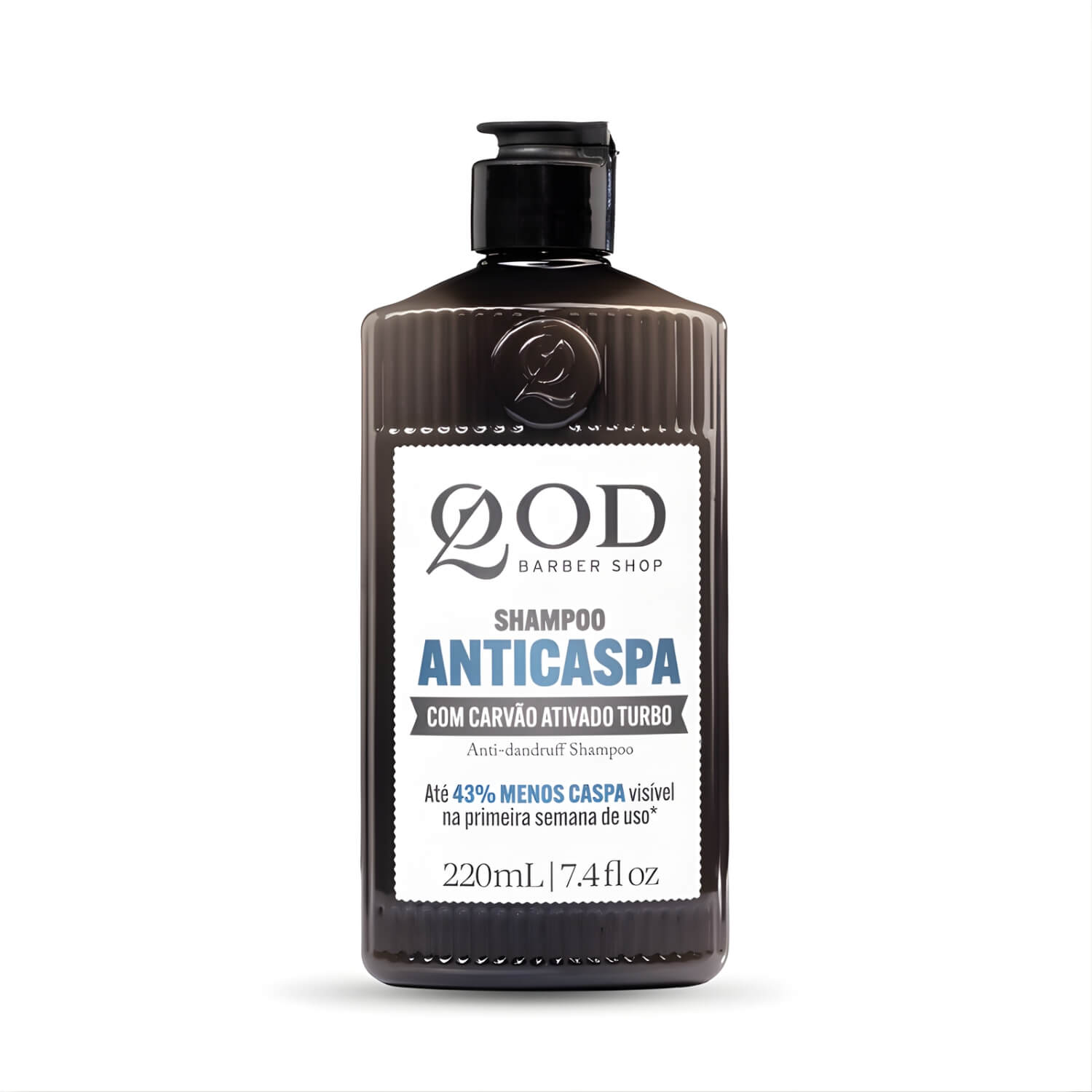 Shampoo para Cabelo QOD Anticaspa Carvão Ativado Turbo 220ml — QOD BARBER SHOP