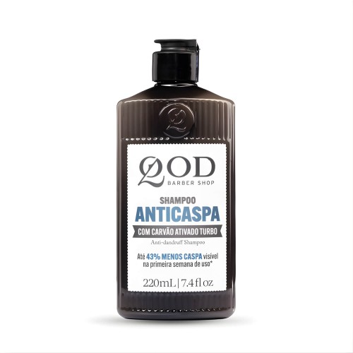 Shampoo para Cabelo QOD Anticaspa Carvão Ativado Turbo 220ml Shampoo para Cabelo QOD Anticaspa Carvão Ativado Turbo 220ml