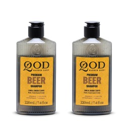 Kit 2 Unidades: Shampoo para Barba e Cabelo QOD Premium Beer 220ml Kit 2 Unidades: Shampoo para Barba e Cabelo QOD Premium Beer 220ml