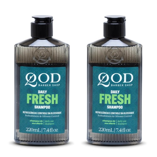 Kit 2 Unidades: Shampoo QOD The Daily Fresh Cabelos Oleosos (2x 220ml) Kit 2 Unidades: Shampoo QOD The Daily Fresh Cabelos Oleosos (2x 220ml)