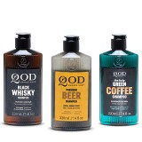 Kit Trilogia QOD: Shampoos Whiskey, Beer e Green Coffee (3x 220ml) — QOD BARBER SHOP