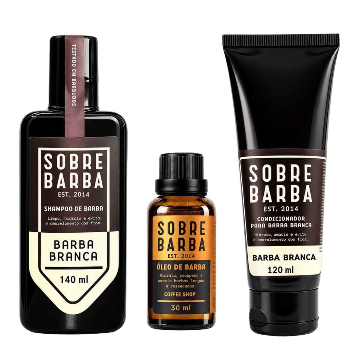 Kit Barba Branca Shampoo + Condicionador + Óleo Coffee Shop Sobrebarba — SOBREBARBA