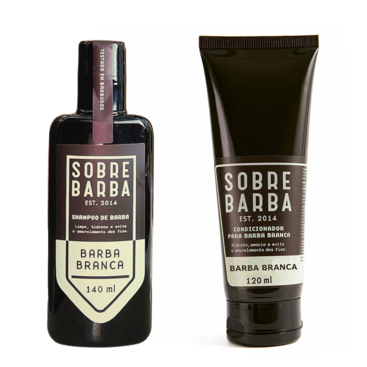 Kit Shampoo 140ml + Condicionador 120ml Barba Branca Sobrebarba — SOBREBARBA