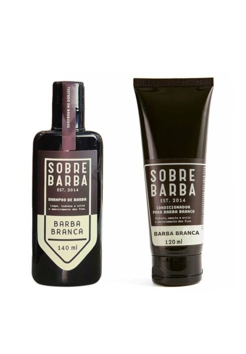 Kit Shampoo 140ml + Condicionador 120ml Barba Branca Sobrebarba — SOBREBARBA