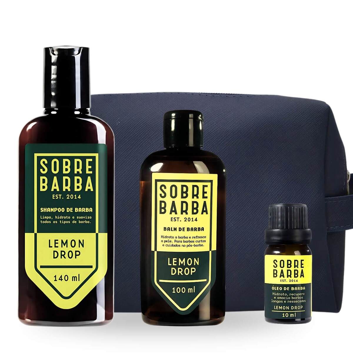 Kit de Barba Sobrebarba Lemon Drop com Necessaire Viagem — SOBREBARBA