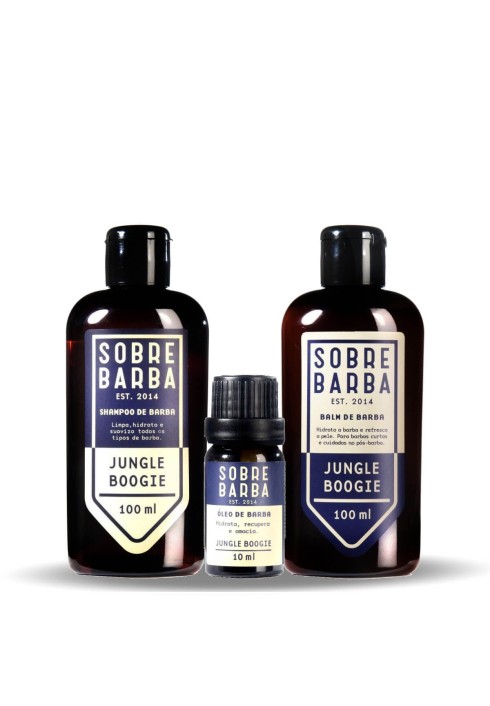 Kit para Barba Shampoo Balm Óleo Sobrebarba Jungle Boogie — SOBREBARBA