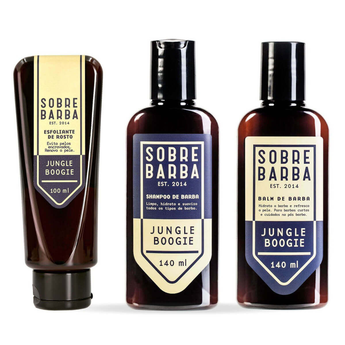 Kit para Barba Shampoo Balm Esfoliante Sobrebarba Jungle Boogie — SOBREBARBA