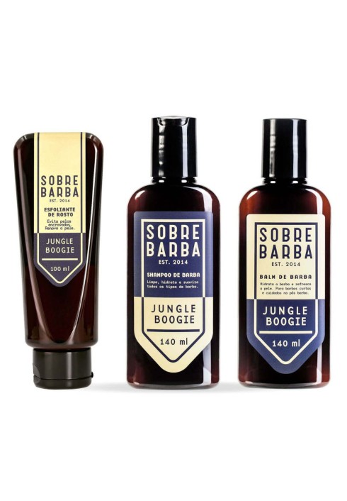 Kit para Barba Shampoo Balm Esfoliante Sobrebarba Jungle Boogie — SOBREBARBA
