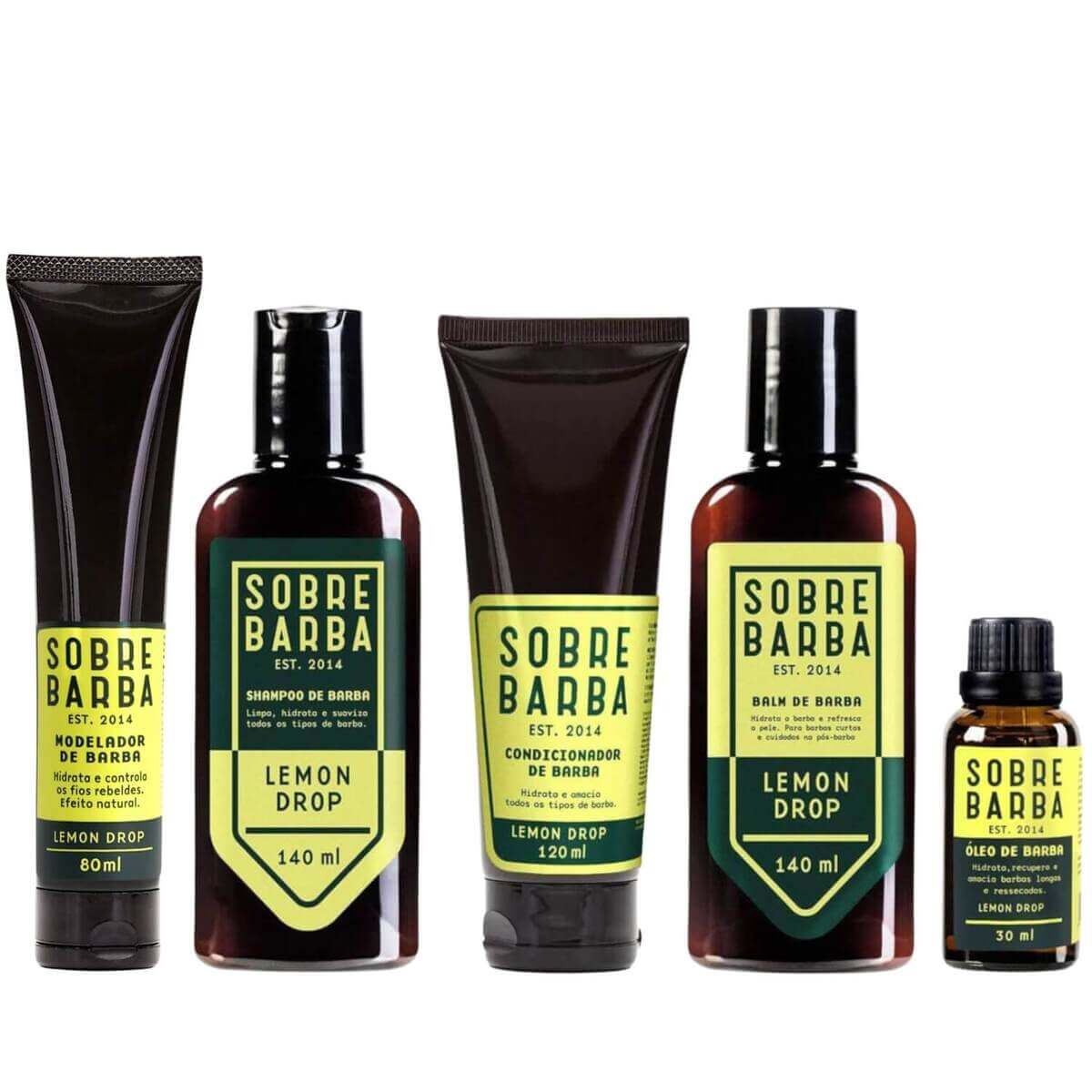 Kit Completo para Barba Sobrebarba Lemon Drop 5 Produtos — SOBREBARBA