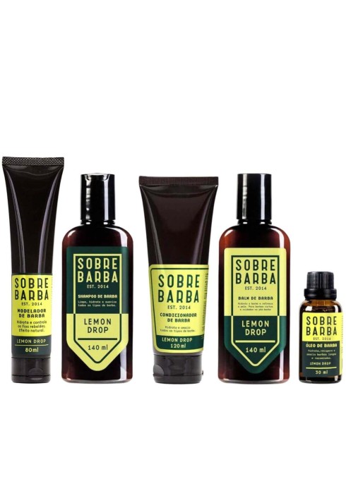 Kit Completo para Barba Sobrebarba Lemon Drop 5 Produtos — SOBREBARBA