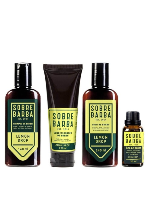 Kit Completo para Barba Quarteto Sobrebarba Lemon Drop — SOBREBARBA