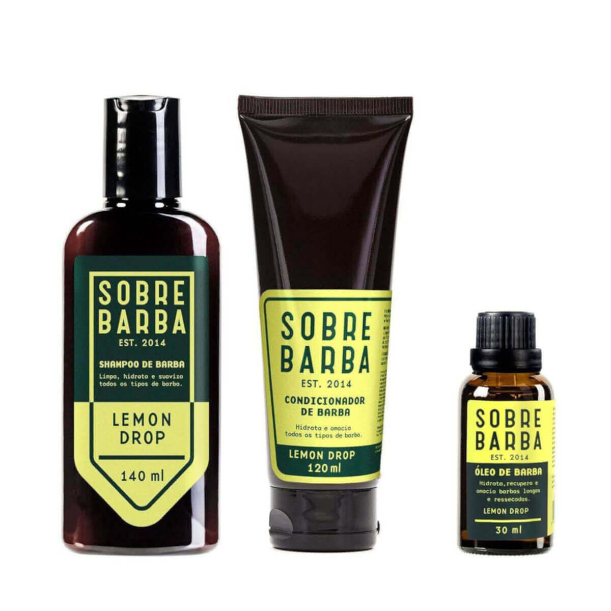 Kit Barba Shampoo + Condicionador + Óleo Sobrebarba Lemon Drop — SOBREBARBA