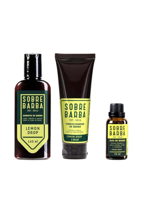 Kit Barba Shampoo + Condicionador + Óleo Sobrebarba Lemon Drop — SOBREBARBA