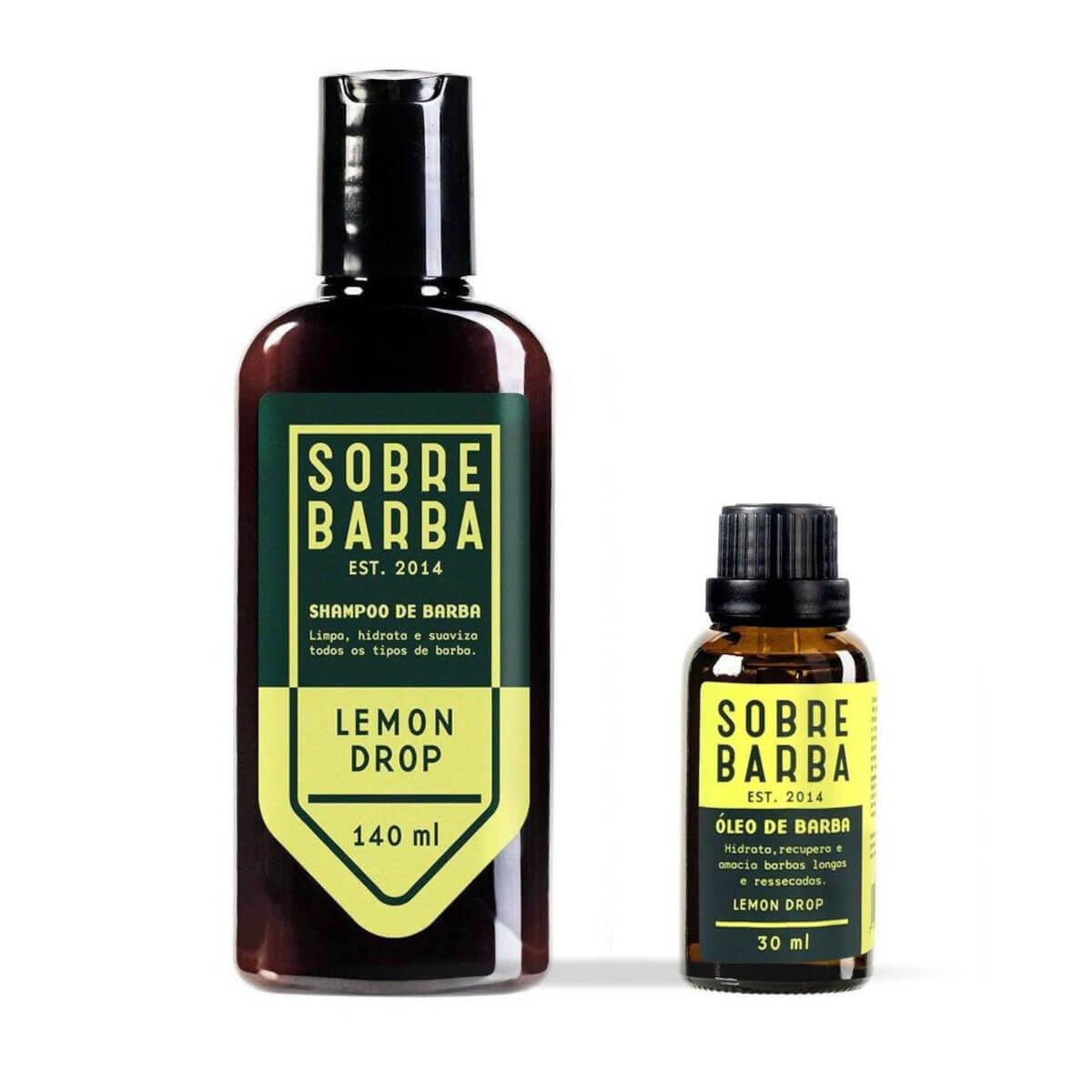 Kit Shampoo 140ml + Óleo 30ml Sobrebarba Lemon Drop — SOBREBARBA