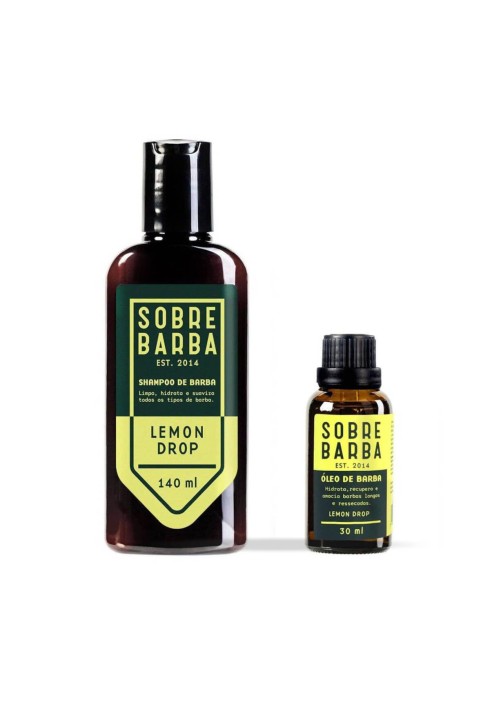 Kit Shampoo 140ml + Óleo 30ml Sobrebarba Lemon Drop — SOBREBARBA