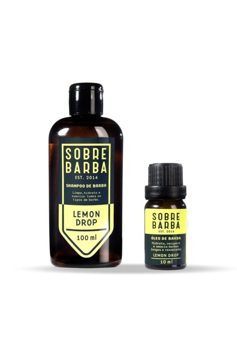 Kit Shampoo + Óleo Sobrebarba Lemon Drop Edição Viagem — SOBREBARBA