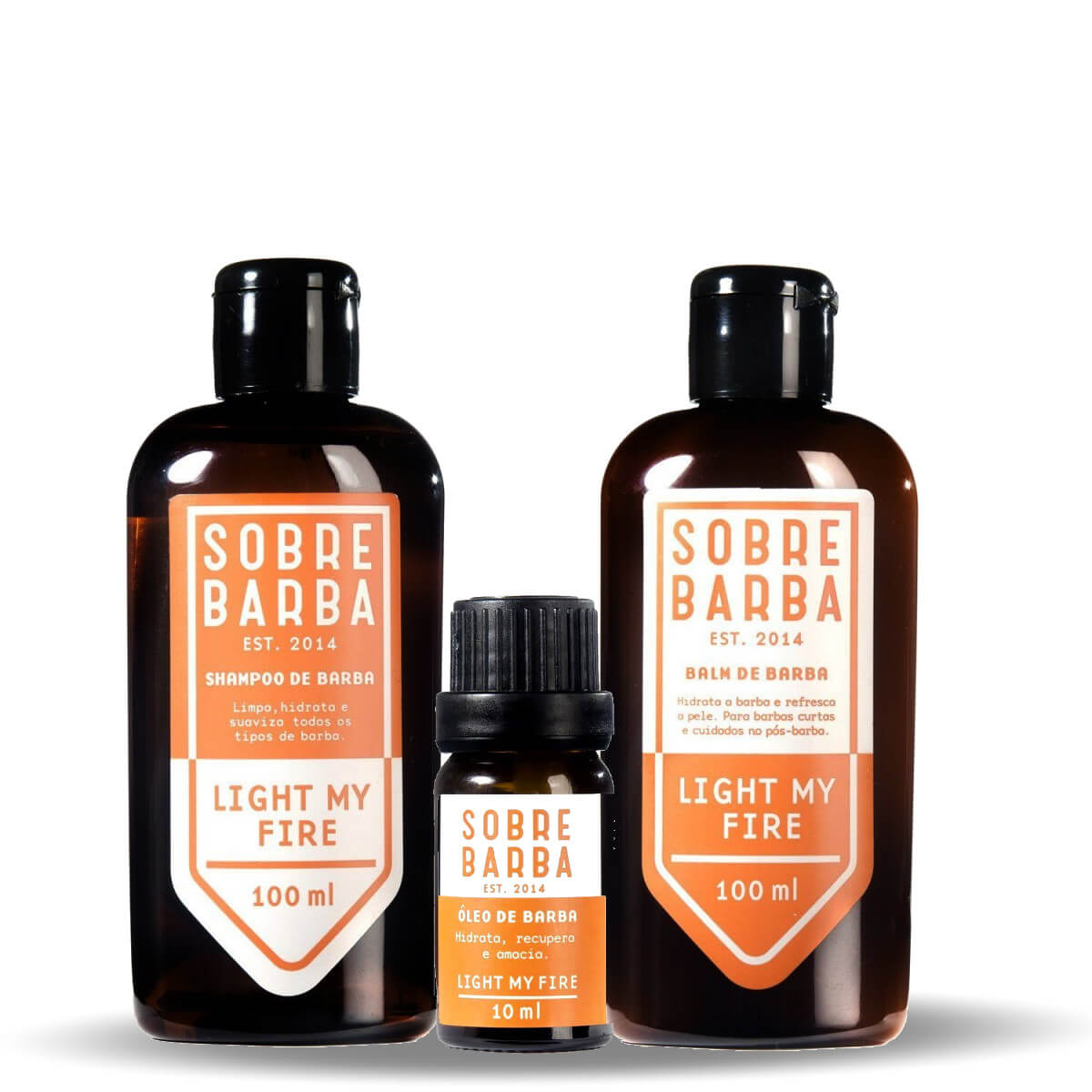 Kit Barba Shampoo + Balm + Óleo Sobrebarba Light My Fire — SOBREBARBA