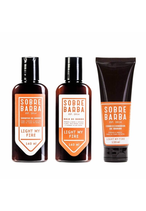 Kit Shampoo Balm Condicionador para Barba Sobrebarba Light My Fire — SOBREBARBA