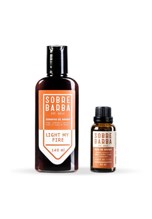 Kit Shampoo e Óleo Sobrebarba Light My Fire Limpa e Nutre — SOBREBARBA