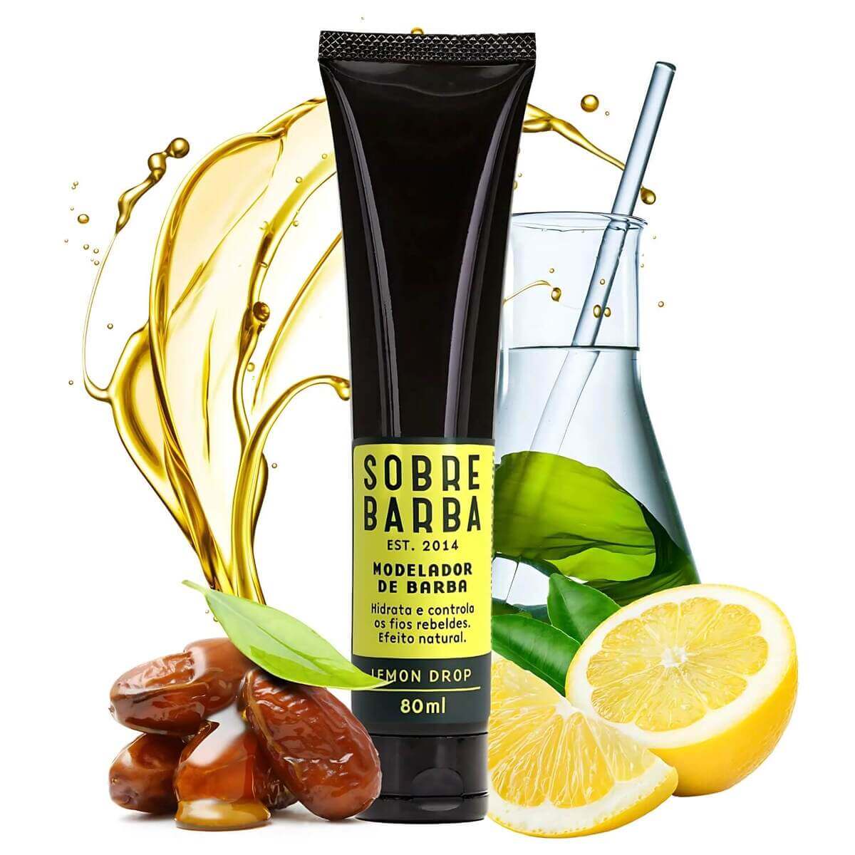 Modelador de Barba Sobrebarba Lemon Drop 80ml Efeito Natural — SOBREBARBA