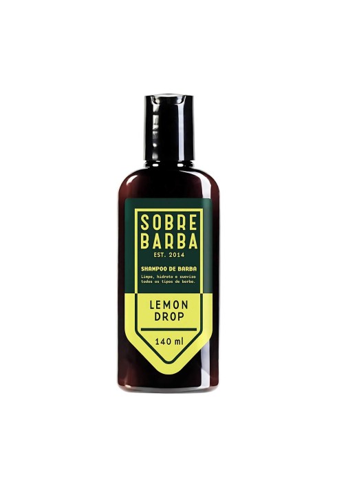 Shampoo de Barba Sobrebarba Lemon Drop 140ml Limpeza Cítrica — SOBREBARBA