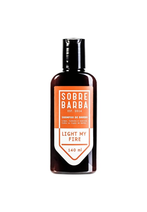 Shampoo de Barba Sobrebarba Light My Fire 140ml Limpeza Profunda — SOBREBARBA
