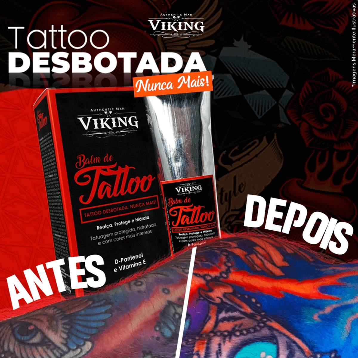 Balm para Tattoo Viking Origem 60ml: Realça as Cores — VIKING