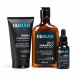 Kit para Barba Human Shampoo 3 em 1 + Balm + Óleo — HUMAN