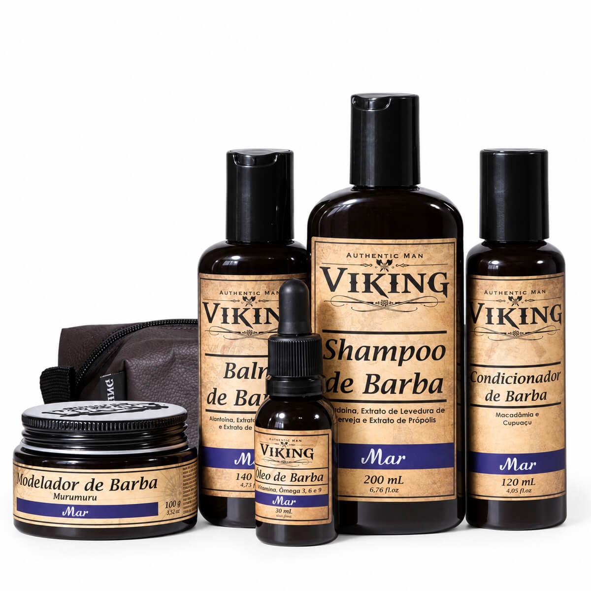 Kit para Barba Viking Mar: Cuidado Completo + Necessaire — VIKING