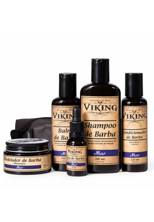 Kit para Barba Viking Mar: Cuidado Completo + Necessaire — VIKING