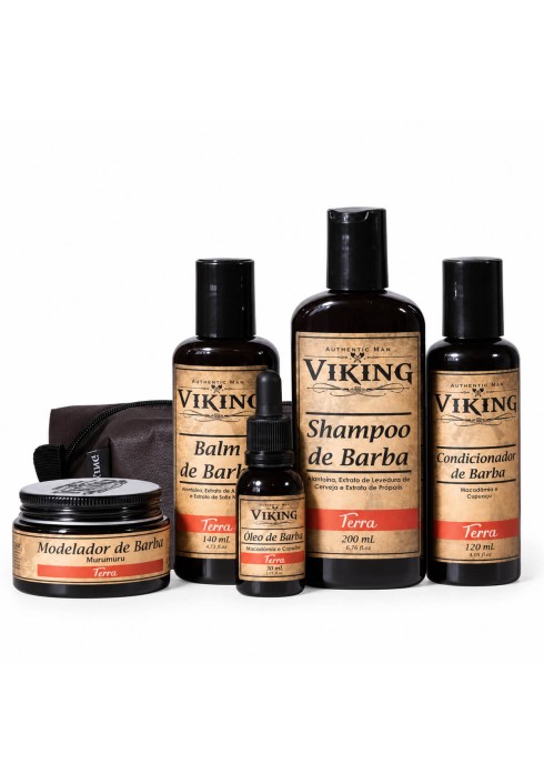 Kit para Barba Viking Terra Completo + Necessaire — VIKING