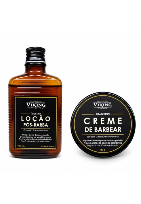 Kit Creme de Barbear + Loção Pós-Barba Viking Tradition — VIKING