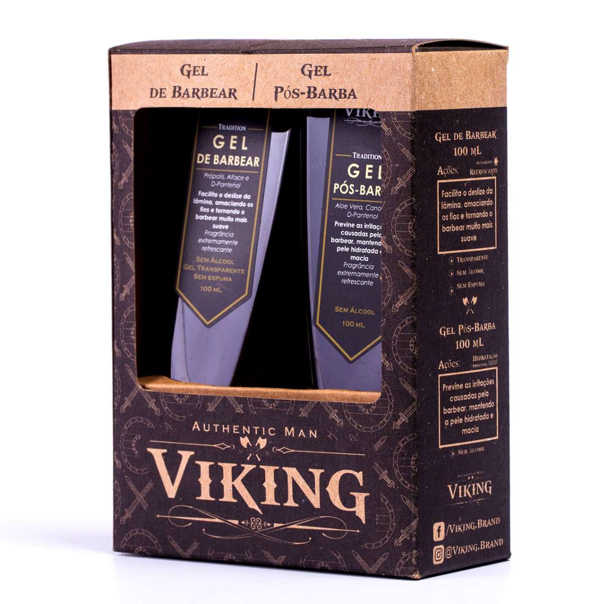 Kit Gel de Barbear + Gel Pós-Barba Viking Tradition — VIKING