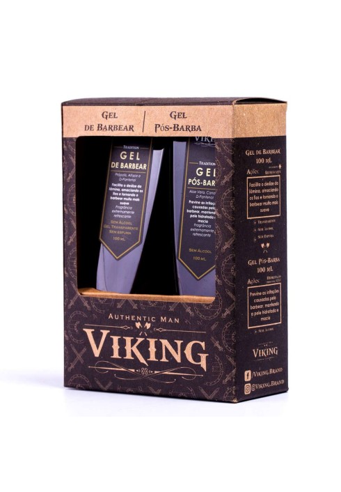 Kit Gel de Barbear + Gel Pós-Barba Viking Tradition — VIKING