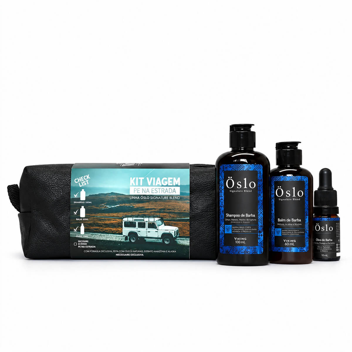 Kit para Barba Viking Oslo Shampoo + Balm + Óleo Viagem — VIKING