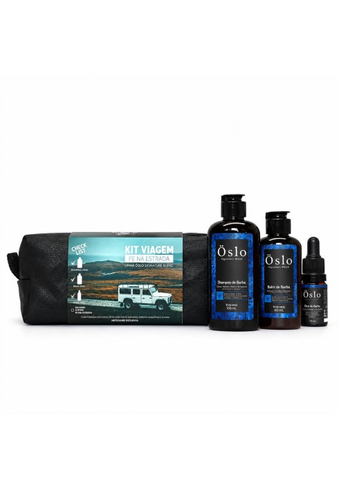 Kit para Barba Viking Oslo Shampoo + Balm + Óleo Viagem — VIKING