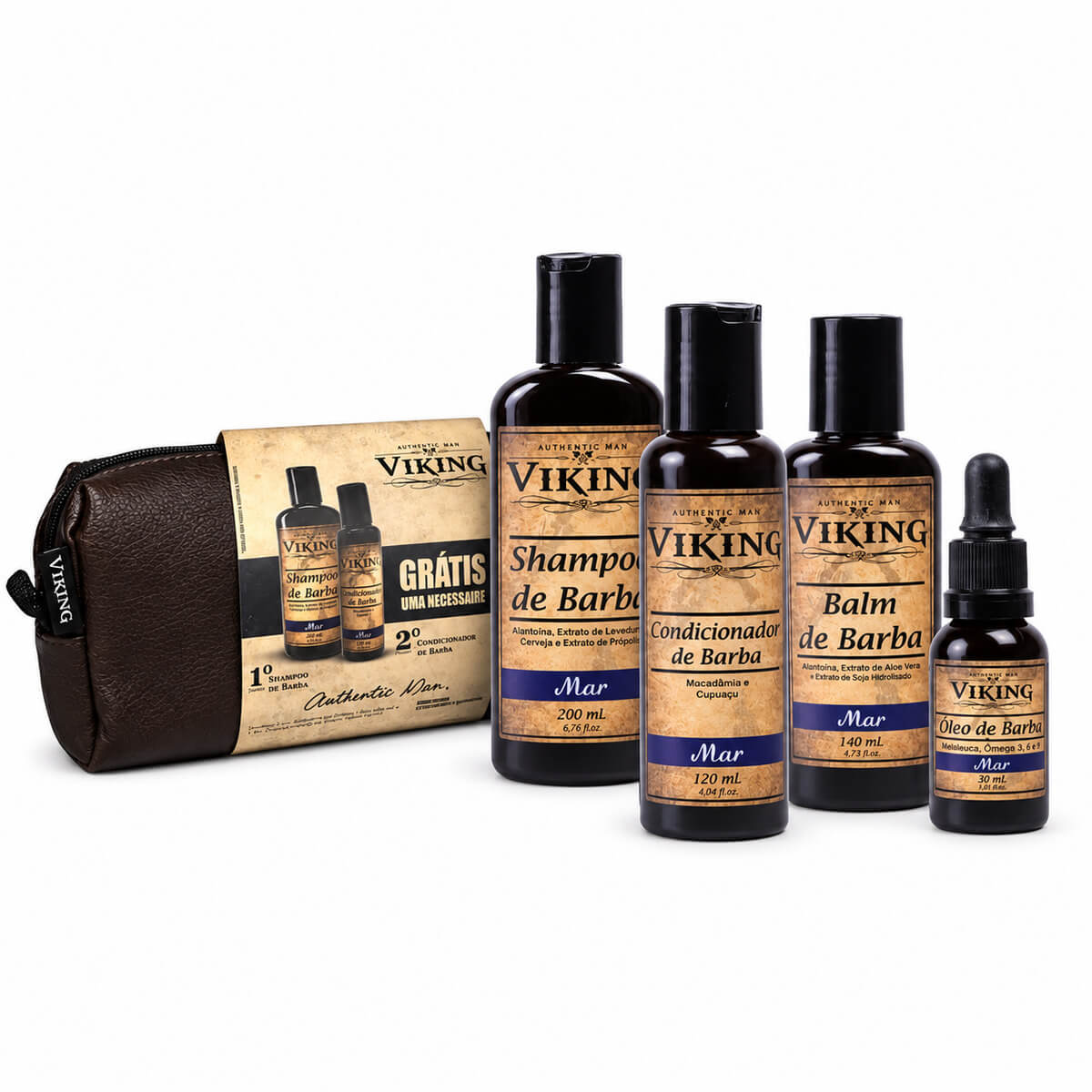 Kit para Barba Viking Mar Rotina Completa + Necessaire — VIKING