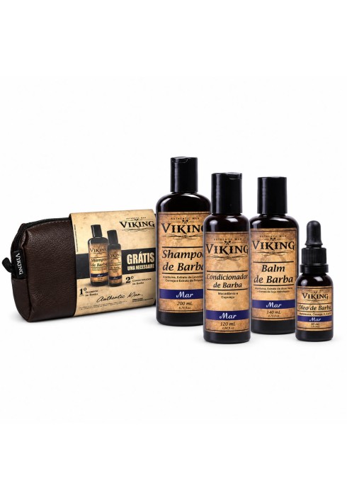 Kit para Barba Viking Mar Rotina Completa + Necessaire — VIKING