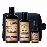 Kit para Barba Viking Mar Shampoo + Balm + Óleo e Necessaire — VIKING