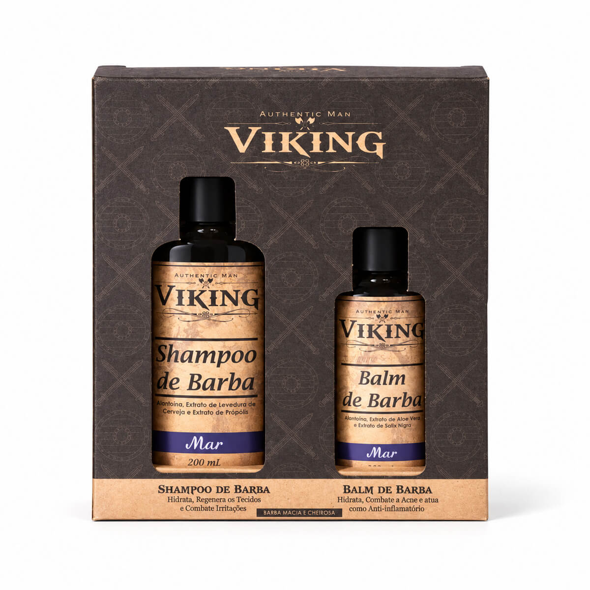 Kit para Barba - Shampoo e Balm Viking Mar — VIKING