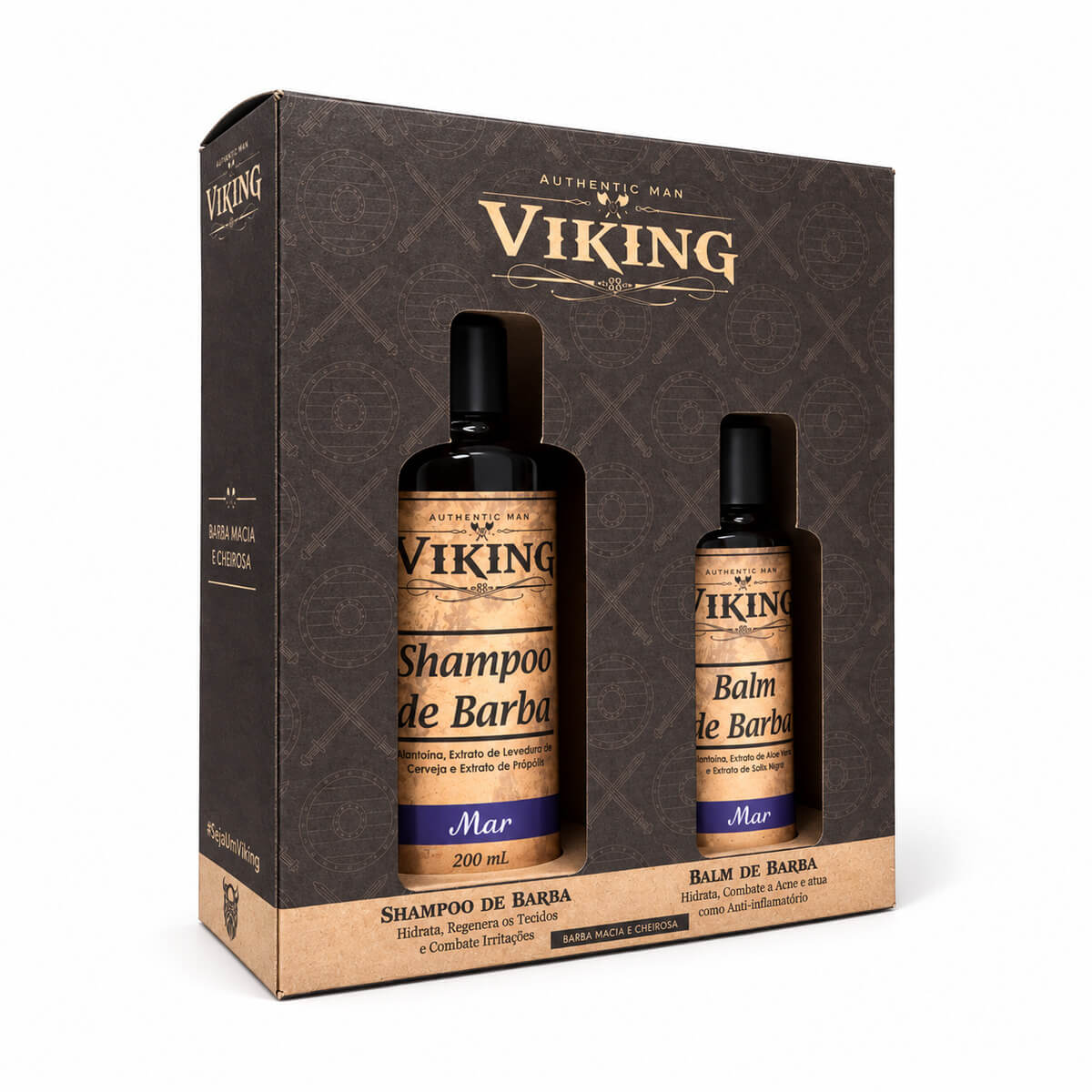 Kit para Barba - Shampoo e Balm Viking Mar — VIKING